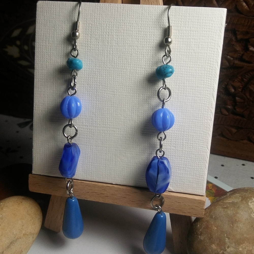 🌈HANDMADE 🌈SILVER EARRINGS - Picture 2 of 4